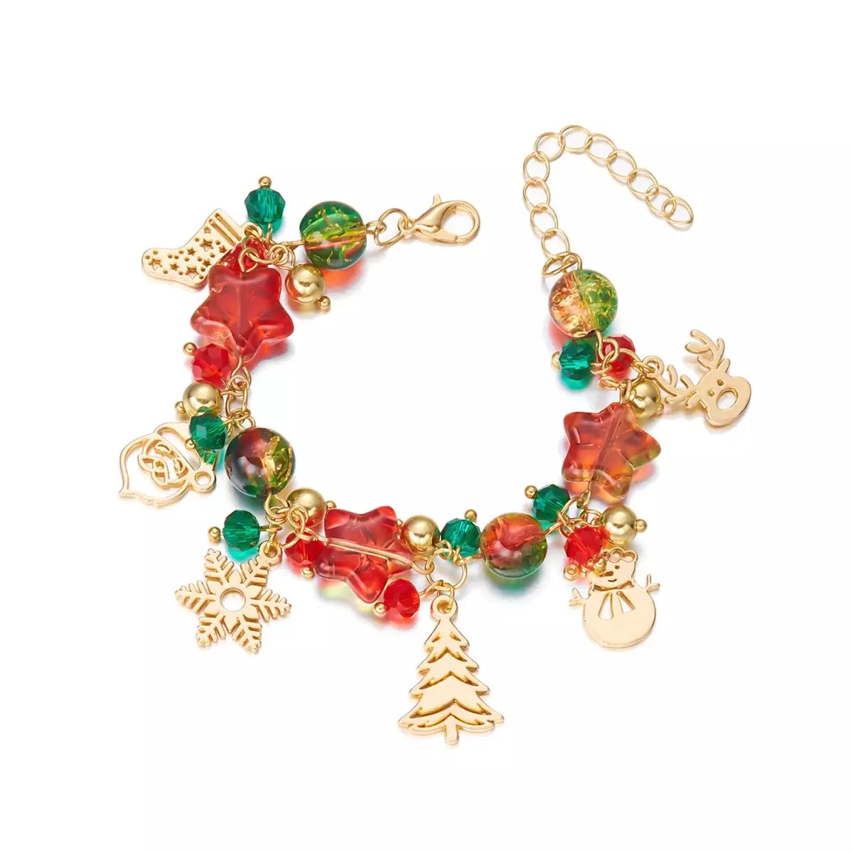 Christmas Crystal Charm Bracelet