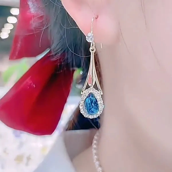 Blue Drop Crystal Earrings Novaryss 06