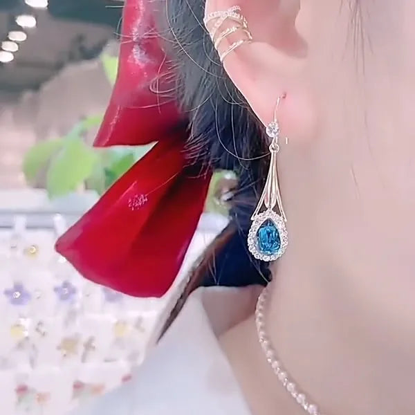 Blue Drop Crystal Earrings Novaryss 07