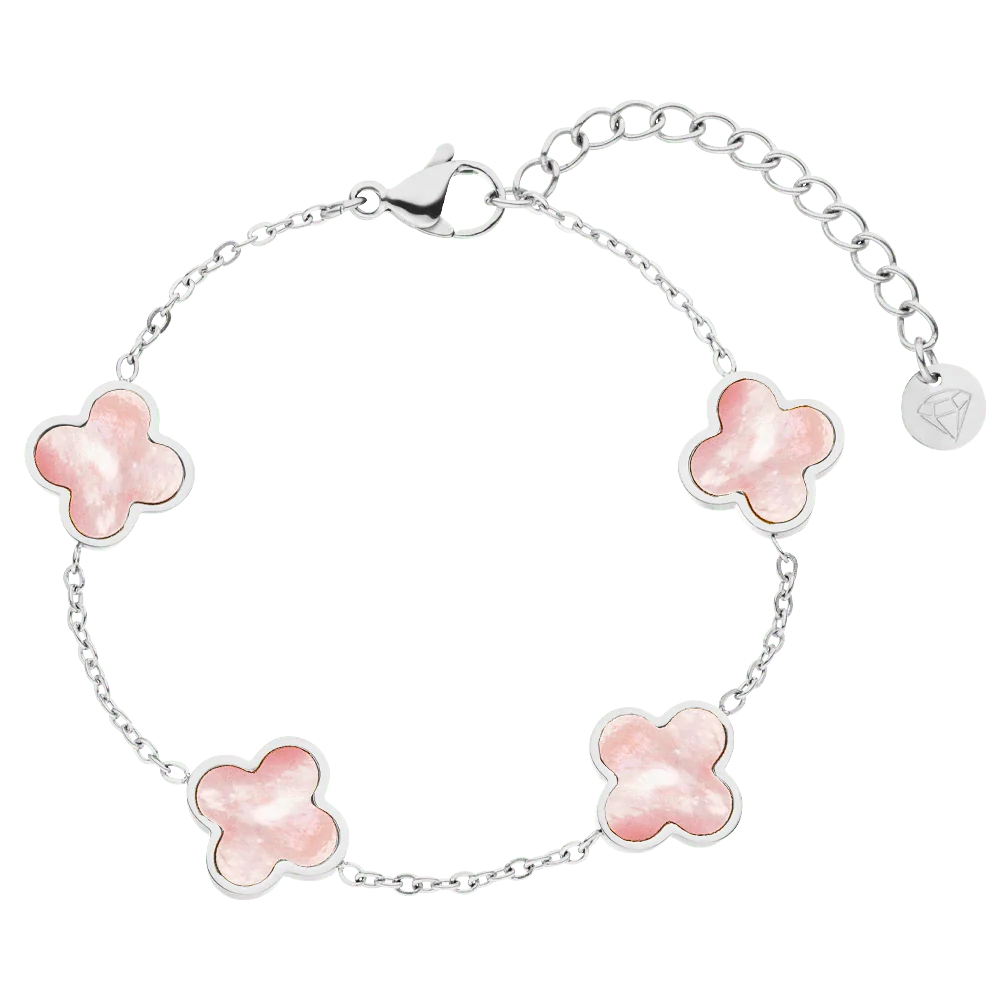 Lucky Rose Clover Bracelet - 18K Gold Plated