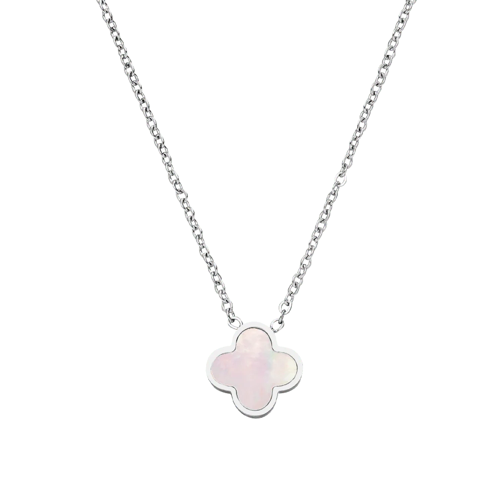 Lucky Rose Clover Necklace - 18K Gold Plated
