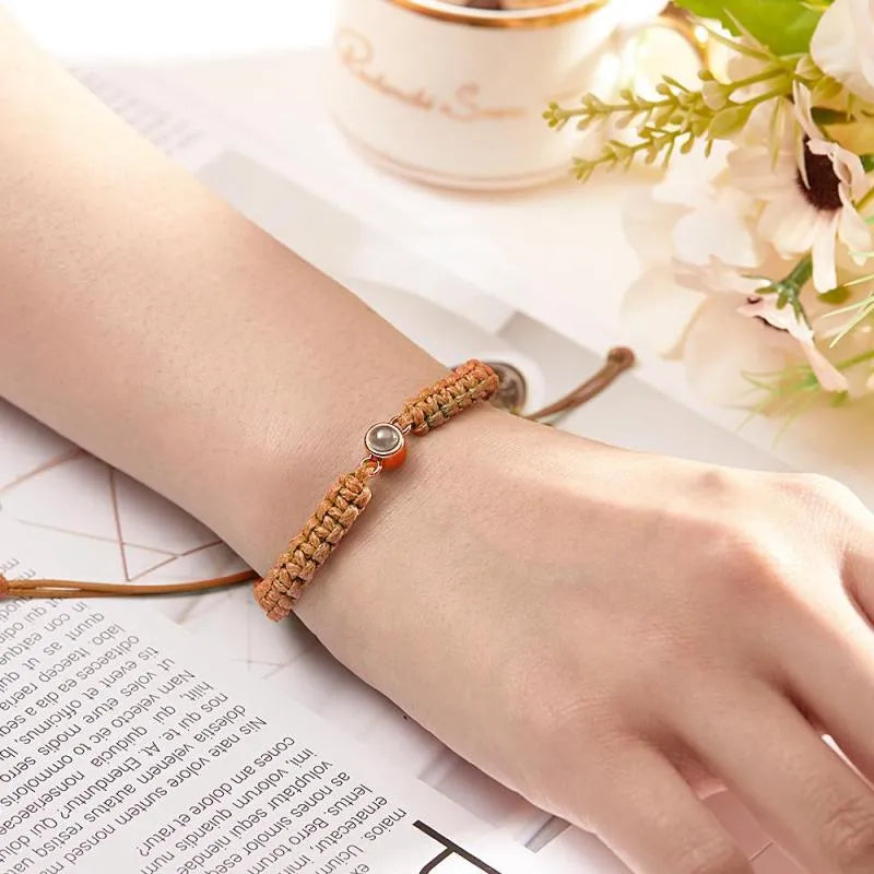 Personalised Braided Photo Memory Bracelet