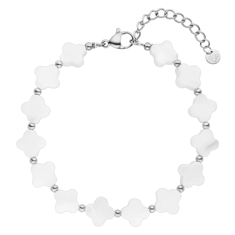 White Clover Bracelet – 18K Gold Plated