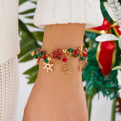 Christmas Crystal Charm Bracelet