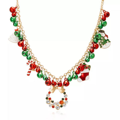 Christmas Wreath Jingle Necklace