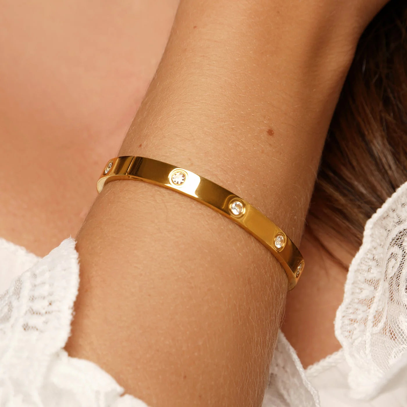 Arianna Bracelet – 18K Gold Plated Zirconia