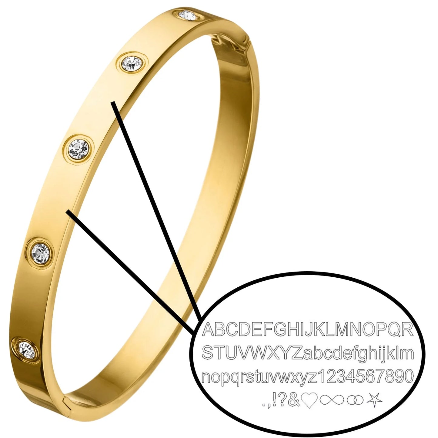 Arianna Bracelet – 18K Gold Plated Zirconia