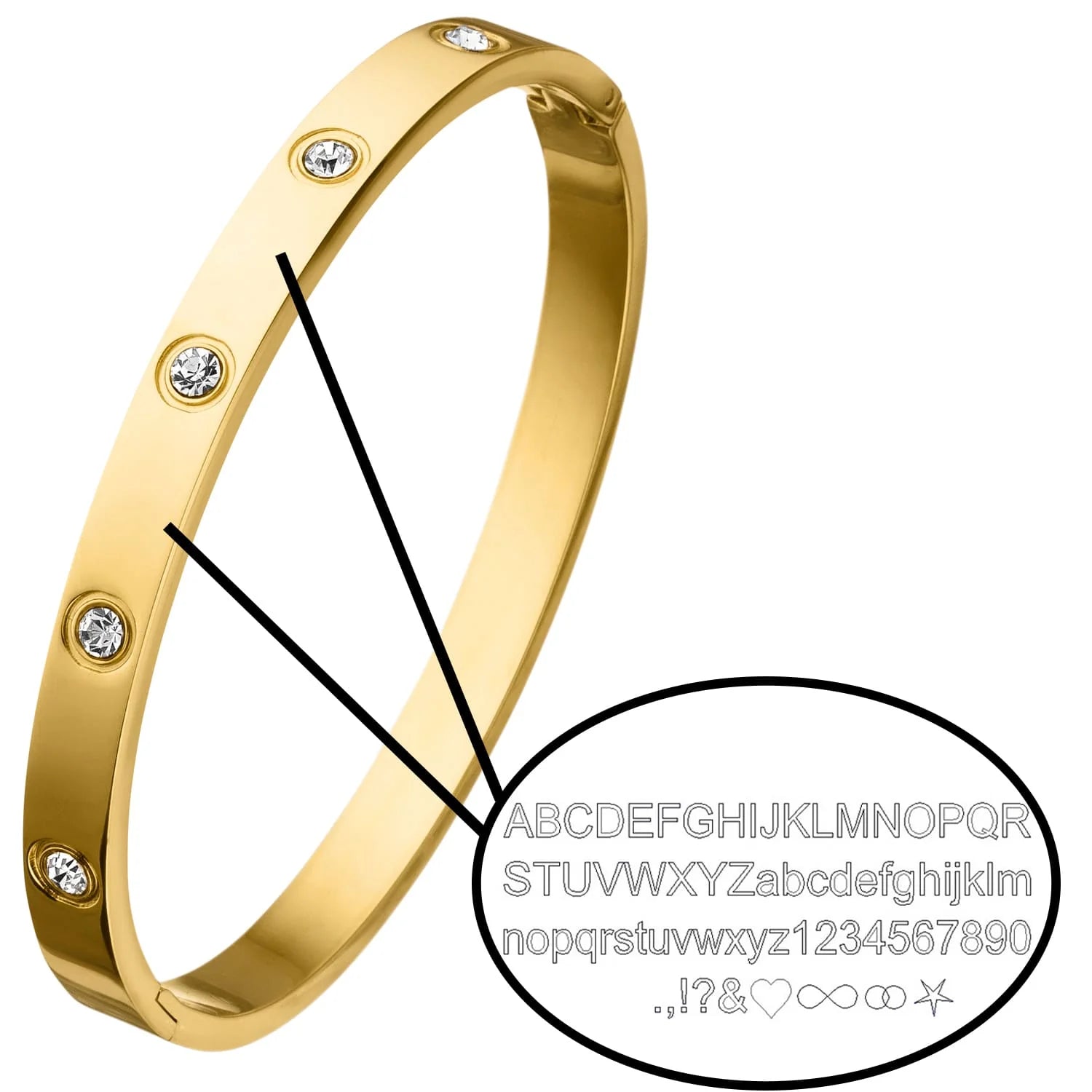 Arianna Bracelet – 18K Gold Plated Zirconia