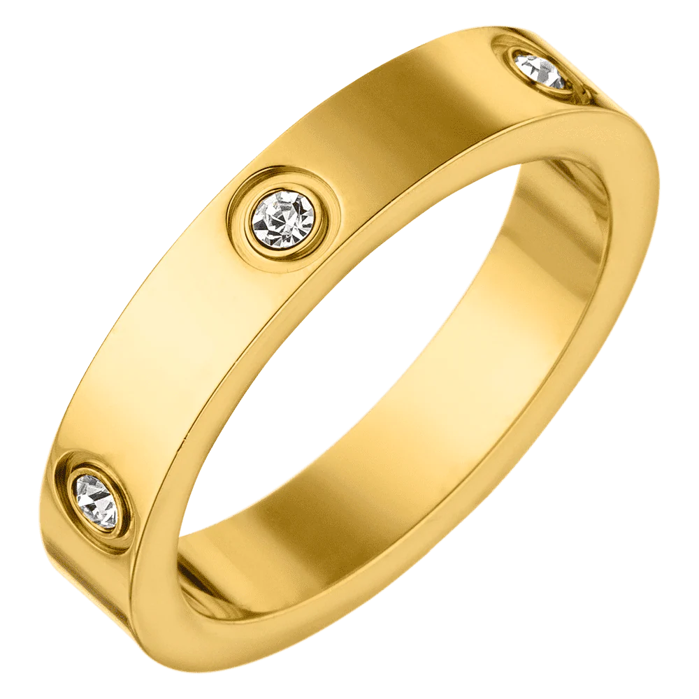 Arianna Ring – 18K Gold Plated Zirconia Band