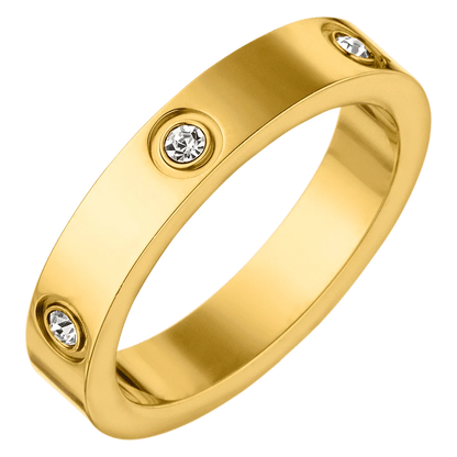 Arianna Ring – 18K Gold Plated Zirconia Band