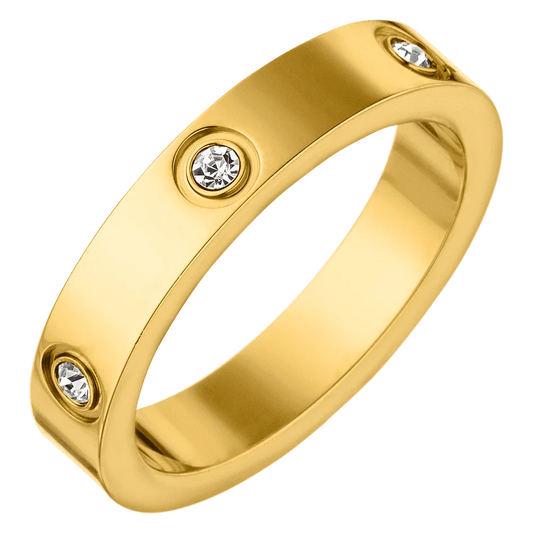 Arianna Ring – 18K Gold Plated Zirconia Band