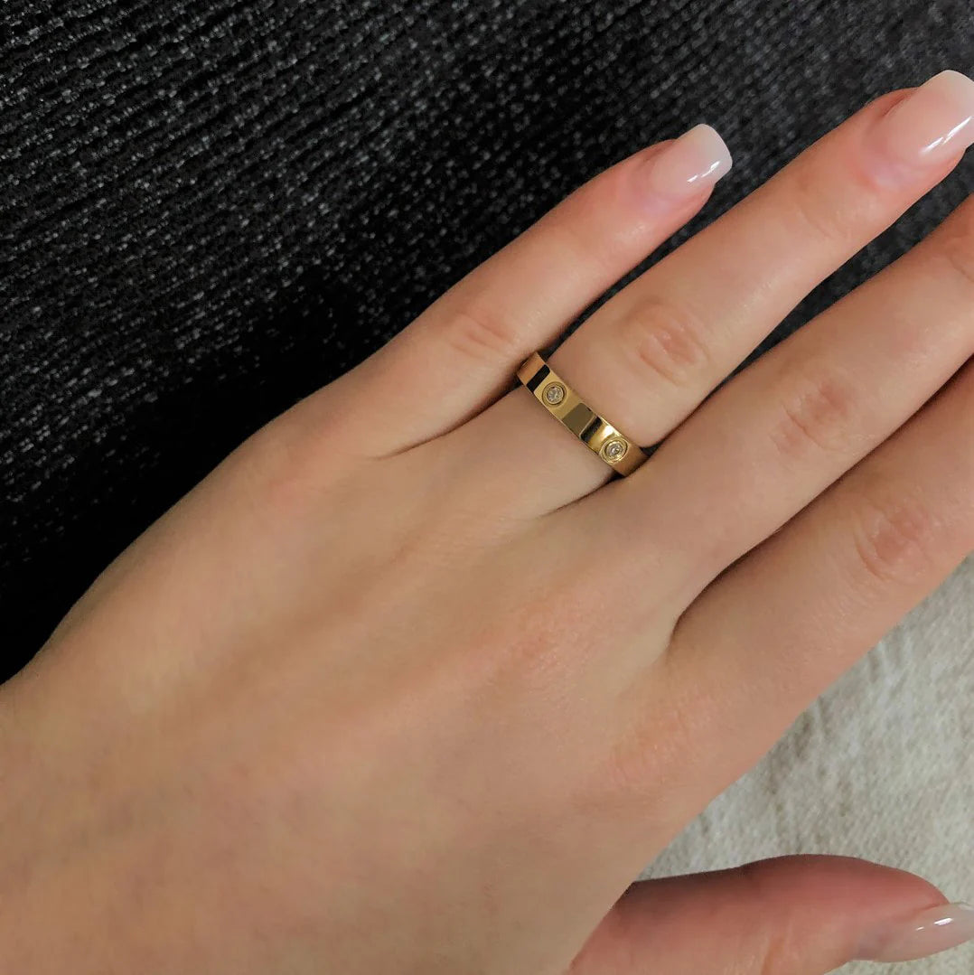 Arianna Ring – 18K Gold Plated Zirconia Band