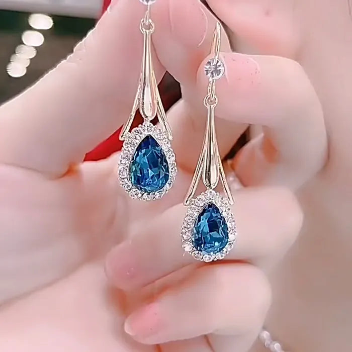 Blue Drop Crystal Earrings Novaryss 03