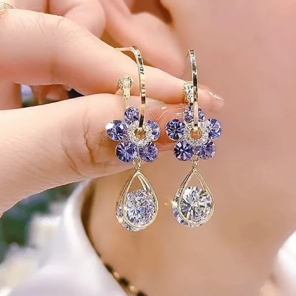 Fashion Flower Crystal Earrings Novaryss 03
