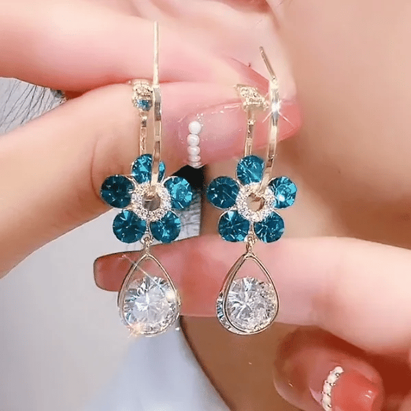 Fashion Flower Crystal Earrings Novaryss 08