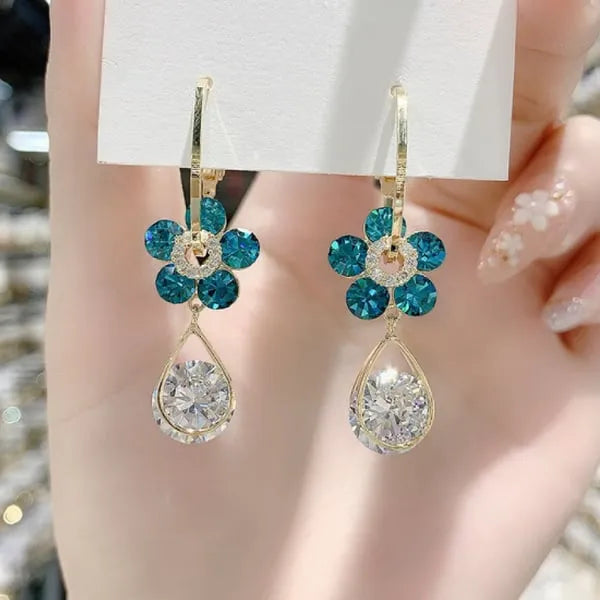 Fashion Flower Crystal Earrings Novaryss 05