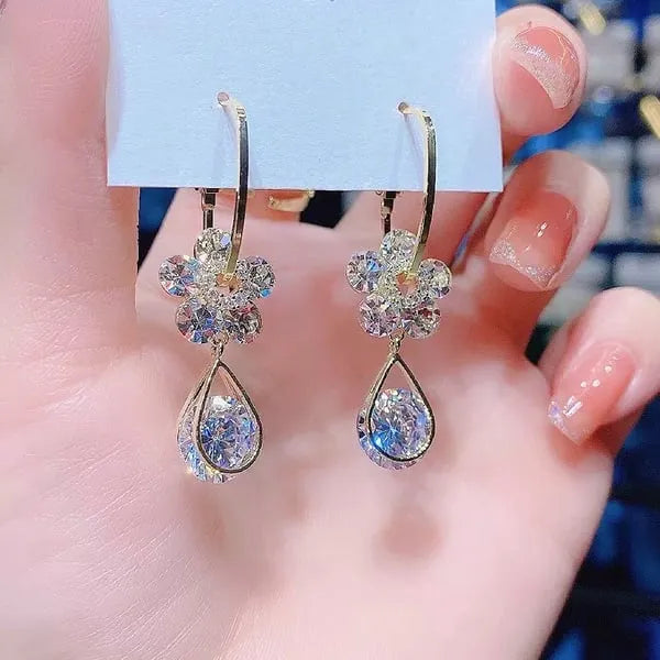 Fashion Flower Crystal Earrings Novaryss 06