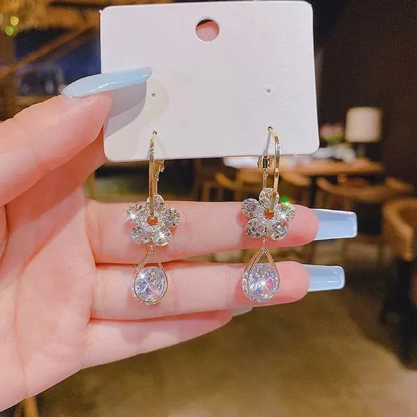 Fashion Flower Crystal Earrings Novaryss 07