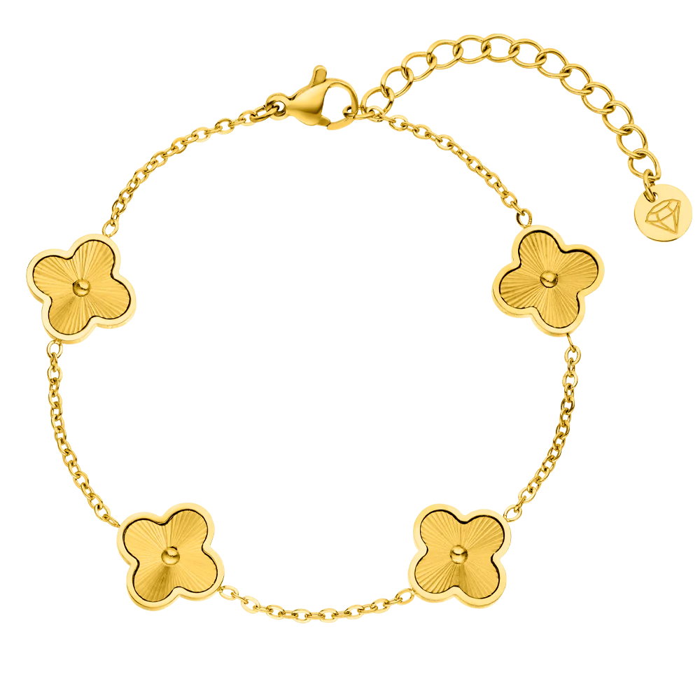 Golden Clover Bracelet – 18K Gold Plated