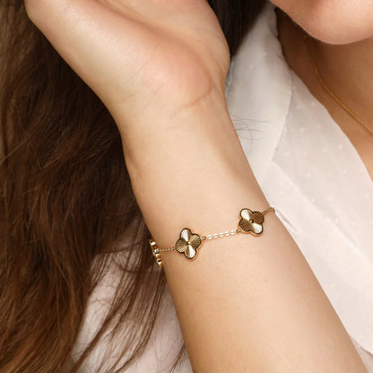 Golden Clover Bracelet – 18K Gold Plated
