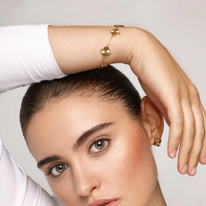 Golden Clover Bracelet – 18K Gold Plated