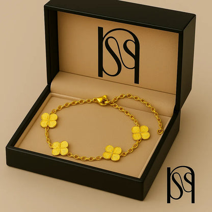 Golden Clover Bracelet – 18K Gold Plated