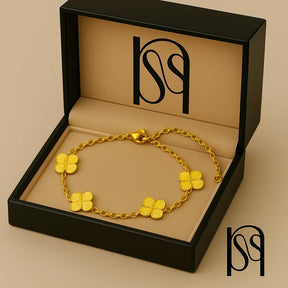 Golden Clover Bracelet – 18K Gold Plated