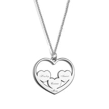 Heart in Heart Mom Necklace with Kids Name