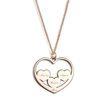 Heart in Heart Mom Necklace with Kids Name