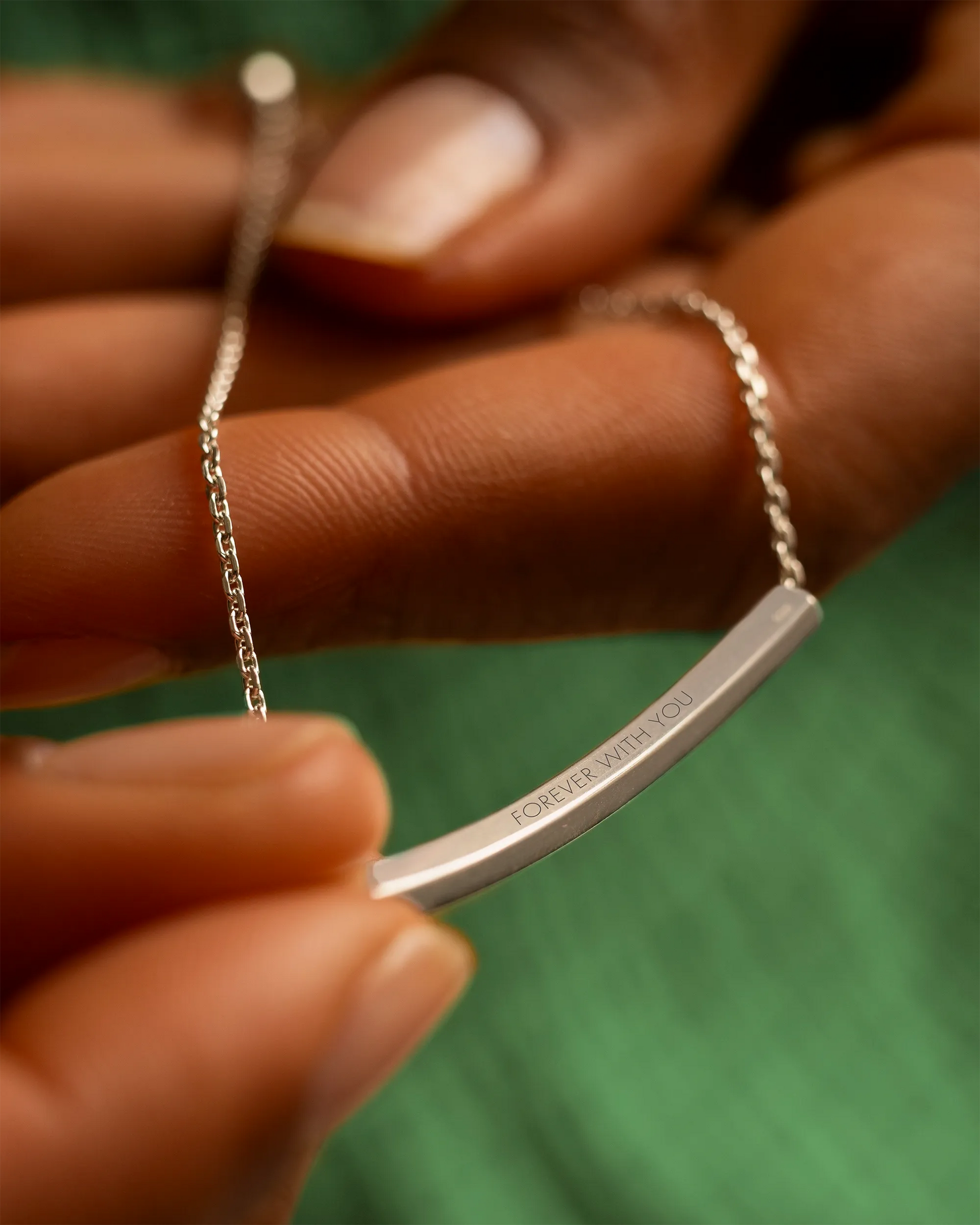 Hidden Message Skinny Bar Bracelet