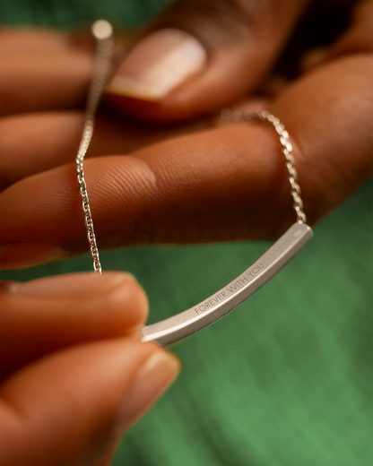 Hidden Message Skinny Bar Bracelet