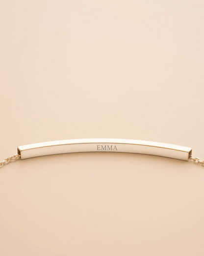 Hidden Message Skinny Bar Bracelet