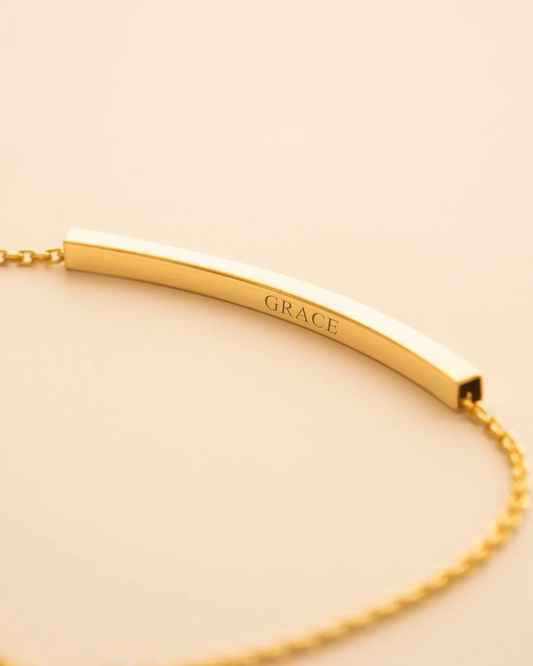 Hidden Message Skinny Bar Bracelet