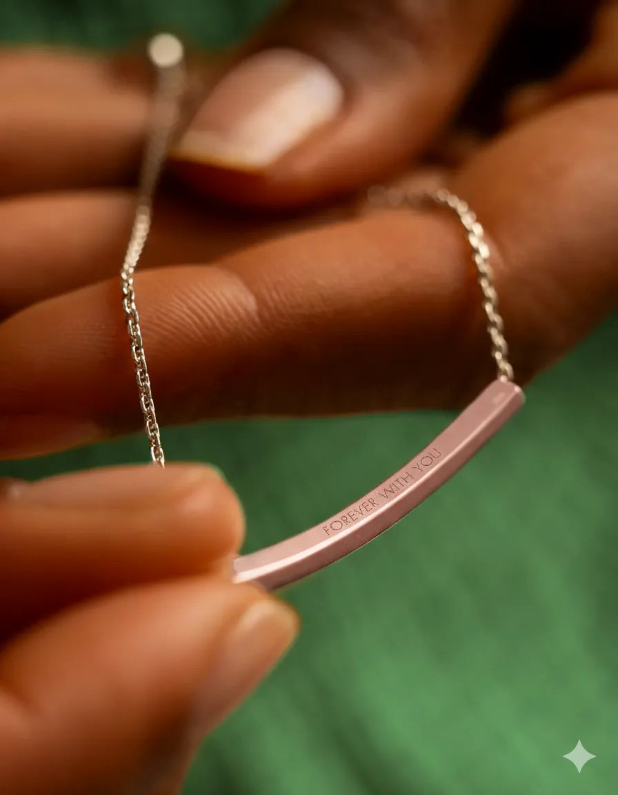 Hidden Message Skinny Bar Bracelet