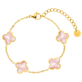 Lucky Rose Clover Bracelet - 18K Gold Plated