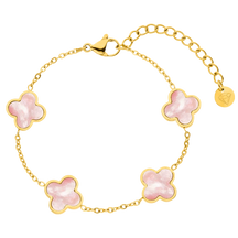 Lucky Rose Clover Bracelet - 18K Gold Plated