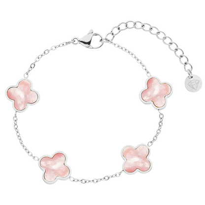 Lucky Rose Clover Bracelet - 18K Gold Plated