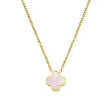 Lucky Rose Clover Necklace - 18K Gold Plated