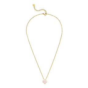 Lucky Rose Clover Necklace - 18K Gold Plated
