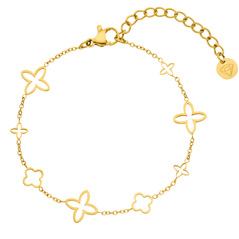 Luxury Clover Bracelet – 18K Gold Plated