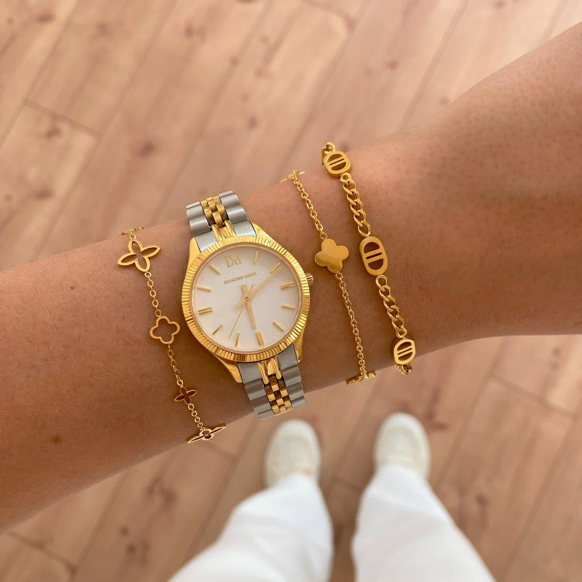 Luxury Clover Bracelet – 18K Gold Plated