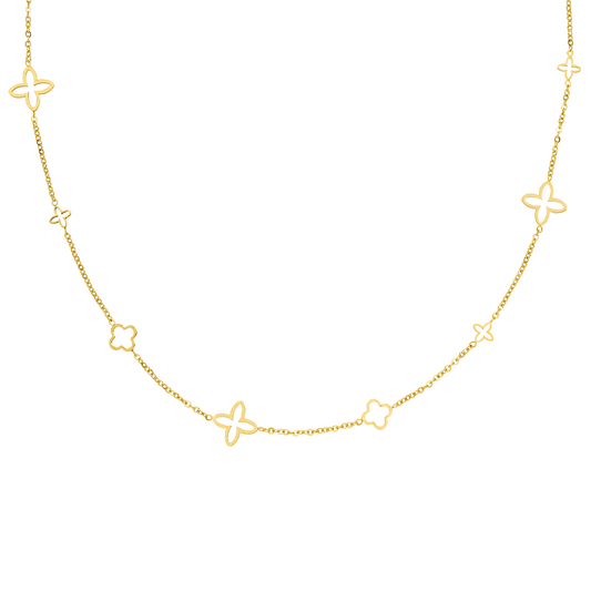Luxury Clover Necklace – 18K Gold Plated