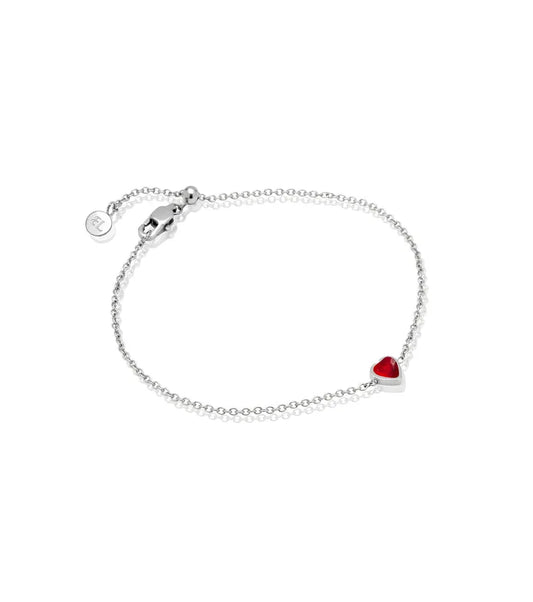 Mini Heart Birthstone Bracelet