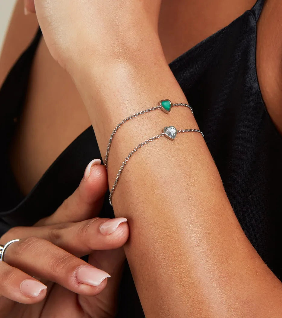Mini Heart Birthstone Bracelet