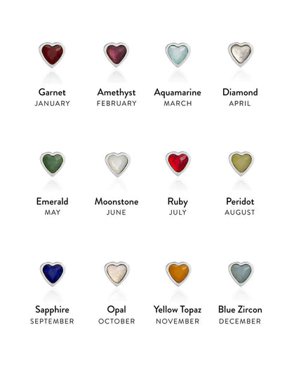 Mini Heart Birthstone Bracelet