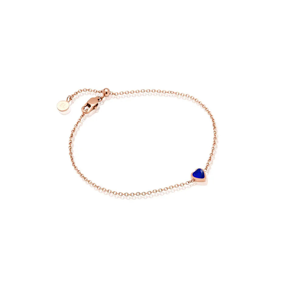 Mini Heart Birthstone Bracelet
