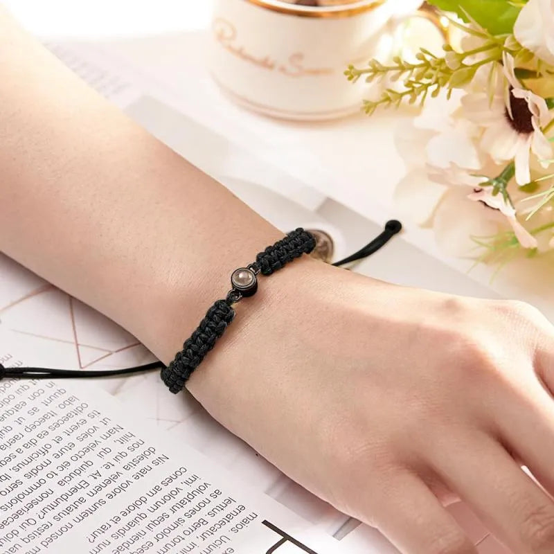 Personalised Braided Photo Memory Bracelet