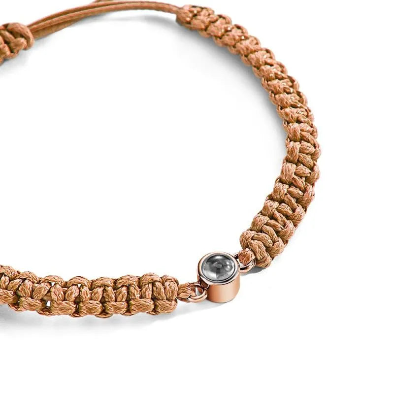 Personalised Braided Photo Memory Bracelet