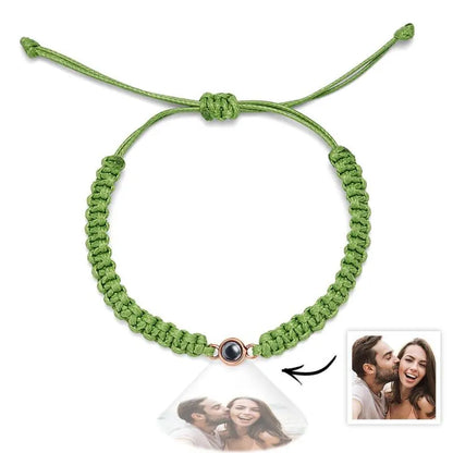 Personalised Braided Photo Memory Bracelet