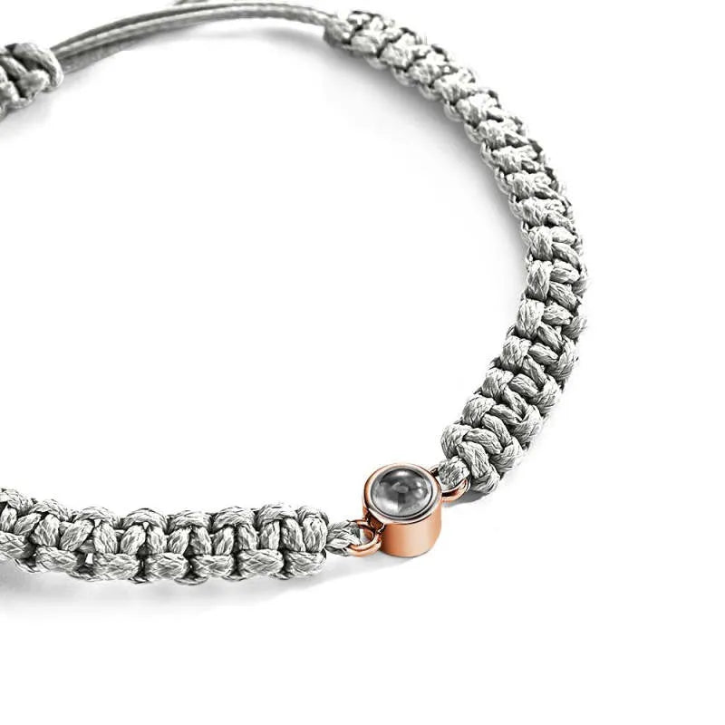 Personalised Braided Photo Memory Bracelet